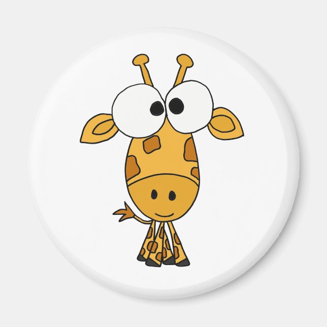 Imã BA- Cartoon Engraçado Giraffe (Frente)