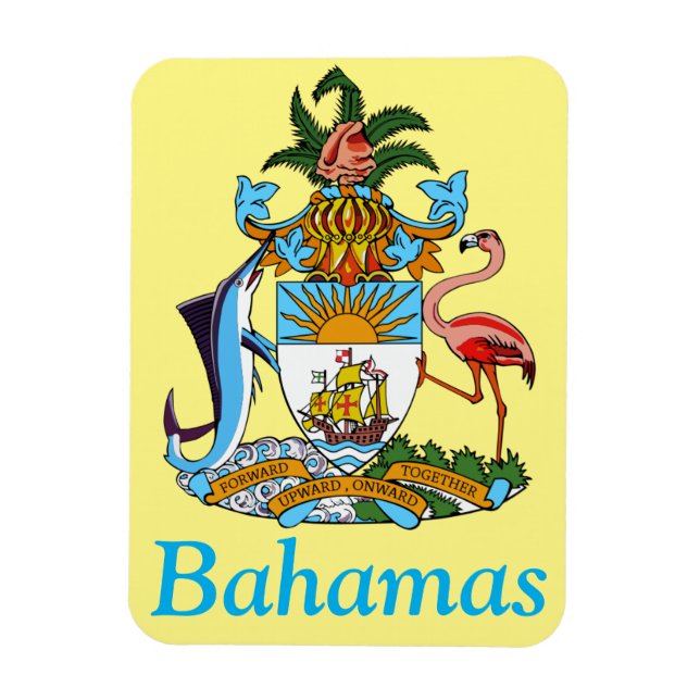 Ímã Baamas com Casaco de Armas (Paraíso Caribe) (Vertical)