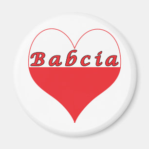 Imã Babcia Polonês Heart