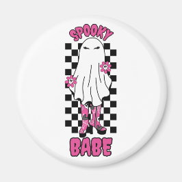Imã "Babe Louco" Mulher Fantasma de Halloween - Rosa R