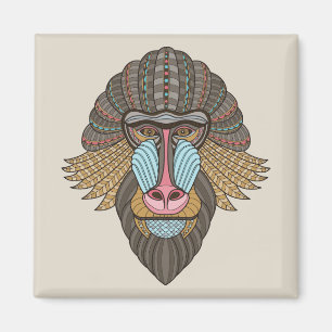 Imã Baboon ilustrado