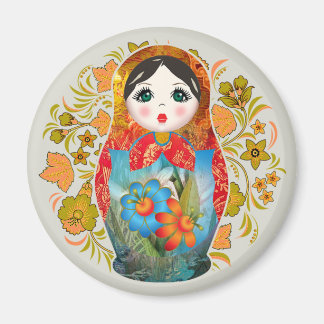 Imã Babushka Russo Matrioshka Nesting Dolls, Magnet