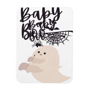 Ímã Baby Boo Cute Impressão de Halloween Estilo Vintag