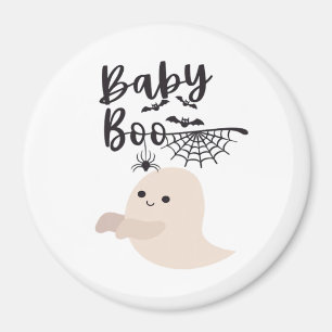 Imã Baby Boo Impressão Fofo de Halloween Estilo Vintag
