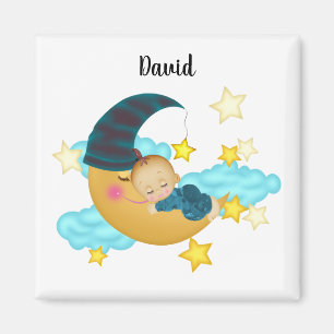 Imã Baby Boy (2) on a Moon Art Baby Beanie