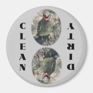 Imã Baby Cedar Waxwing Bird Dishwasher