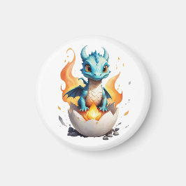 Imã Baby Dragon Hatching Fantasy Magnet