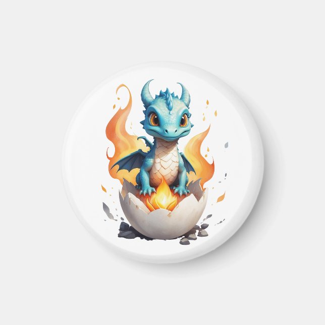 Imã Baby Dragon Hatching Fantasy Magnet (Frente)