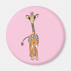 Imã Baby Giraffe - rosa