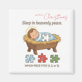 Imã Baby Jesus Jigsaw Puzzle Pattern Game Magnet