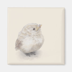 Imã Baby Sparrow Digital Watercolor