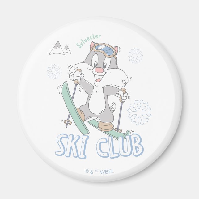 Imã Baby SYLVESTER™ Ski Club (Frente)