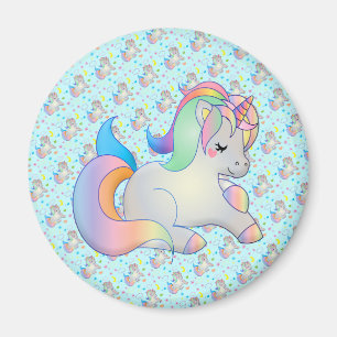 Imã Baby Unicorn Rainbow Pony