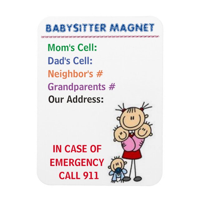 Ímã Babysitter Magnet (Vertical)