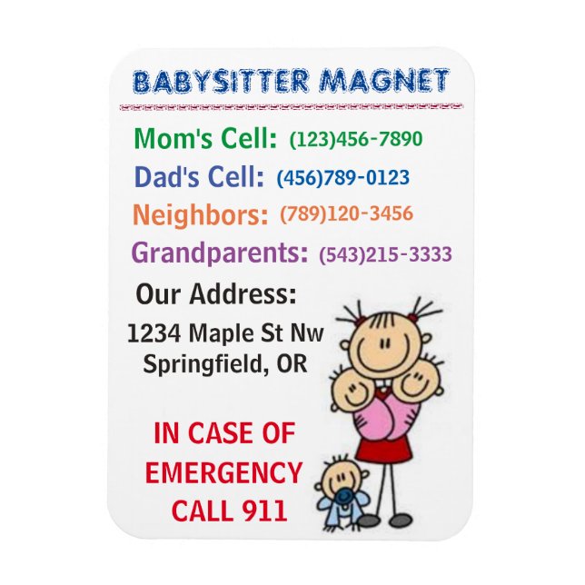 Ímã Babysitter Magnet (Vertical)