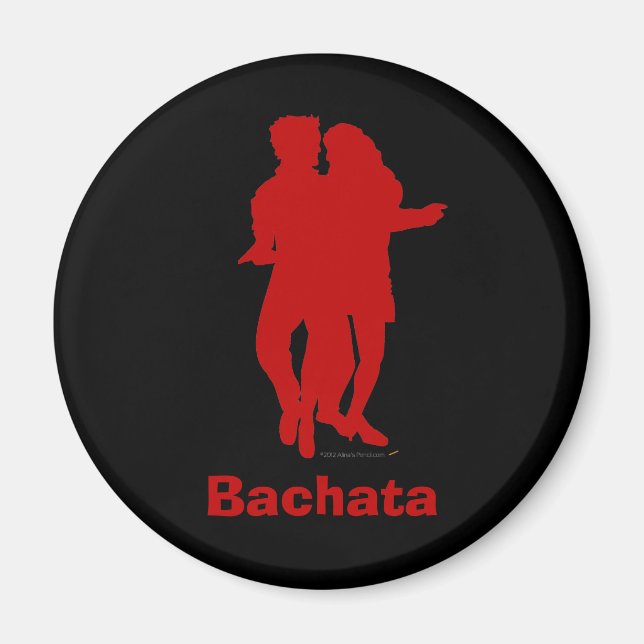 Imã Bachata Bachata Dancers Silhouette Personalizado (Frente)