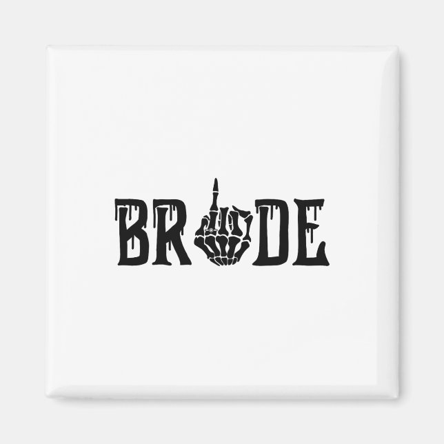 Imã Bachel de Casamento de Dia das Bruxas do Esqueleto (Frente)