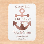 Ímã Bachelorette Cruise Squad Rosa Dourado M<br><div class="desc">Este design foi criado através da arte digital. Pode ser personalizado na área fornecida ou personalizado escolhendo o clique para personalizar a opção adicional e alterando o nome, as iniciais ou as palavras. Você também pode alterar a cor e o estilo do texto ou excluir o texto de um design...</div>