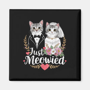 Imã Bachelorette Festa de casamento Noiva Cats Apenas