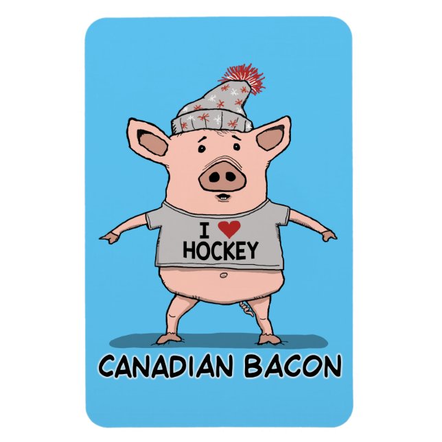 Ímã Bacon canadense engraçado e bonito (Vertical)