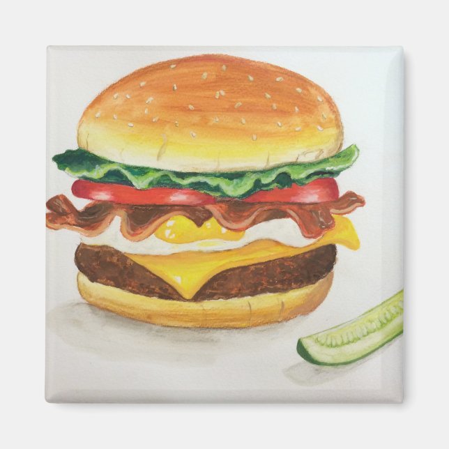 Imã Bacon Ovo Cheeseburger Magnet (Frente)