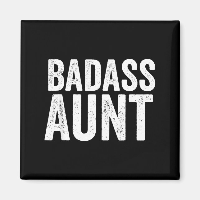 Imã Bad Aunt Gift Funny New Aunt Idea New Niece Nephew (Frente)