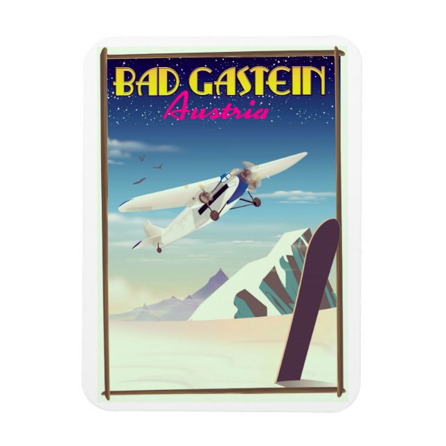 Ímã Bad Gastein Austria Snowboard poster (Vertical)