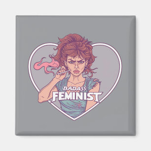 Imã BADASS FEMINISTA, desenho animado