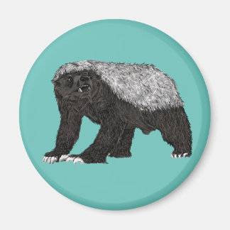 Imã Badass Mel Badger Arte Animal De Atitude Desagradá