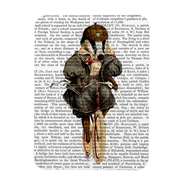 Ímã Badger na Bicicleta Vintage (Vertical)