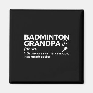 Imã Badminton Avô Definição Engraçado Badminton Playe