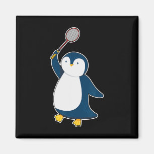 Imã Badminton E Jogador De Churrasco Pinguim