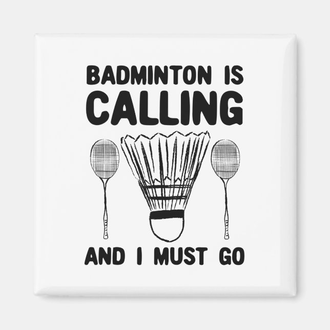 Imã Badminton Está Chamando Badminton De Badminton. (Frente)