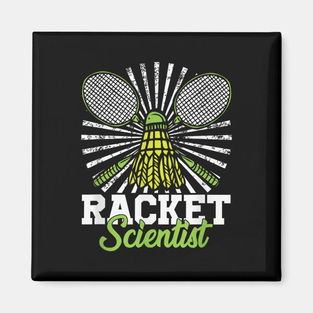 Imã Badminton Gift Shuttle Cientista de Racket Badmint (Frente)