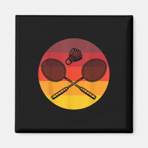 Imã Badminton Graphic Badminton Player Shuttle Sports