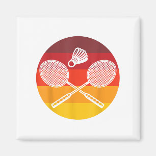 Imã Badminton Graphic Badminton Player Shuttle Sports
