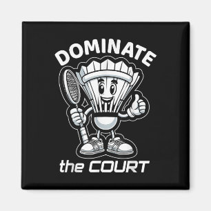Imã Badminton Para Sempre Cartoon Peteca E Grafismo De