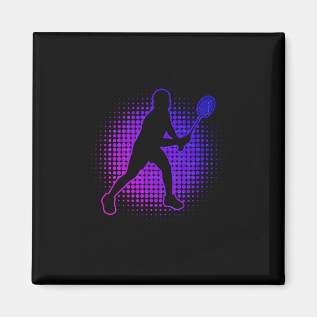 Imã Badminton Player Badminton Womens Shuttle (Frente)