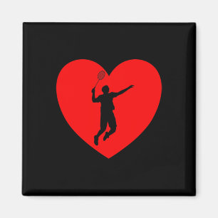 Imã Badminton Player Hearny Engraçado Badminton Para H