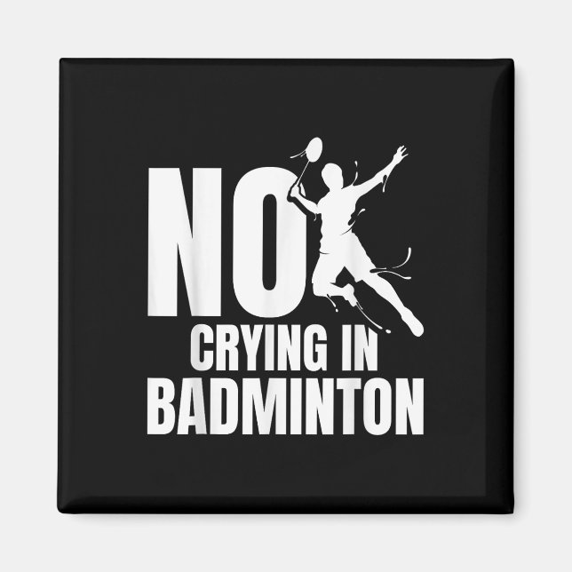 Imã Badminton Racket Sem Jogador De Churrasco A Chorar (Frente)