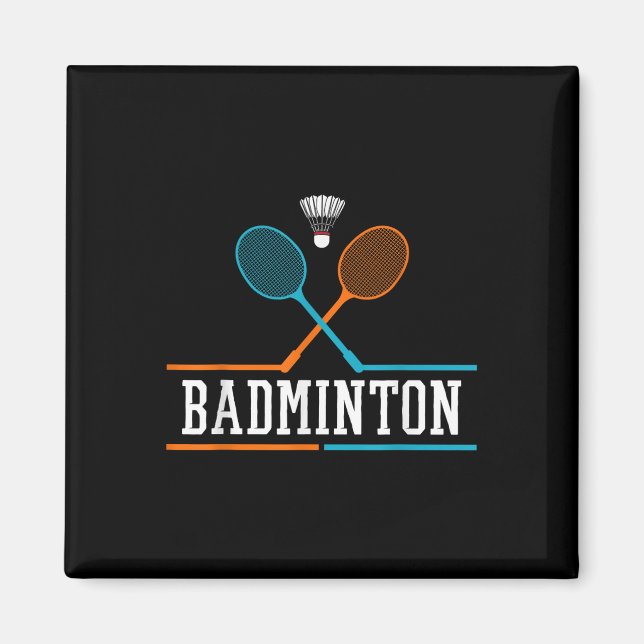 Imã Badminton Racket Shuttle Team Treinador Badminton  (Frente)