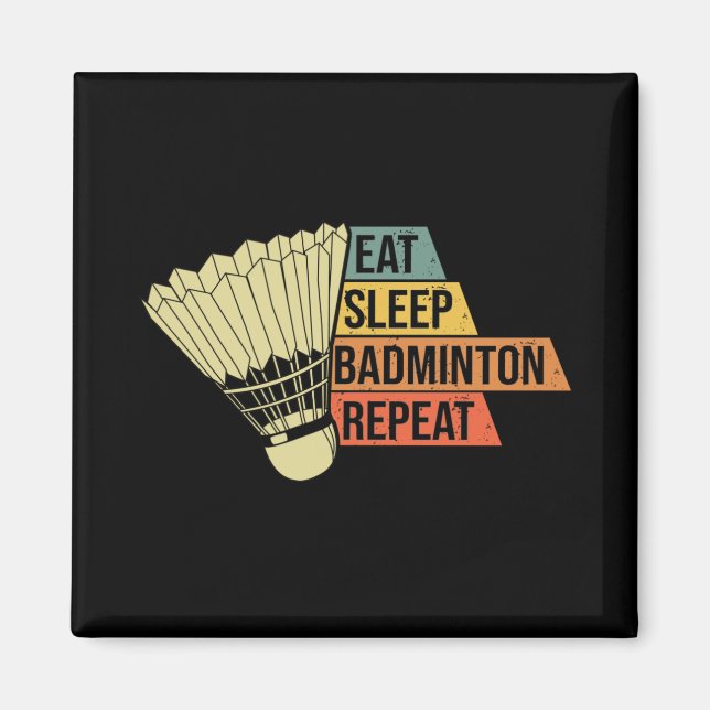 Imã Badminton Retro Vintage (Frente)