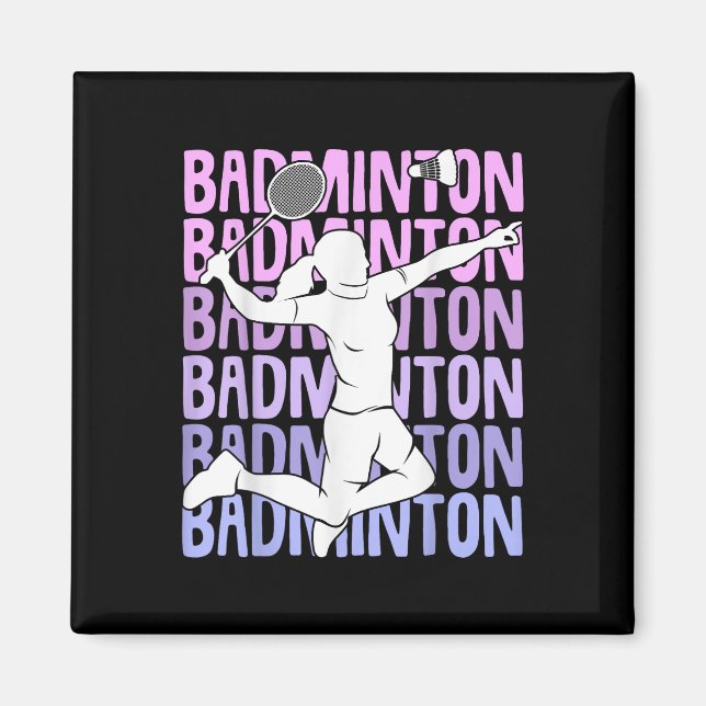 Imã Badminton Shuttle Girls Women (Frente)