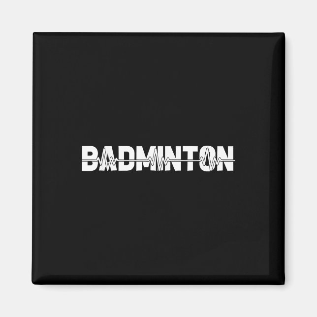 Imã Badminton Shuttle - Jogador de Quadra de Raquete E (Frente)