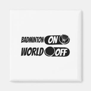Imã Badminton Shuttle Racket - Equipe Badminton No Mun