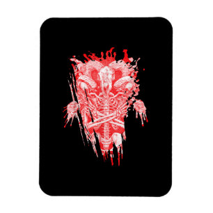 Ímã Bafoma Satânico Da Igreja Da Satã Todos Os Capuz