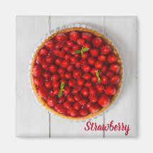 Bagaço de morango com hortelã em madeira branca