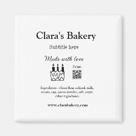 Imã Bagaço de padaria adiciona ingredientes feitos com