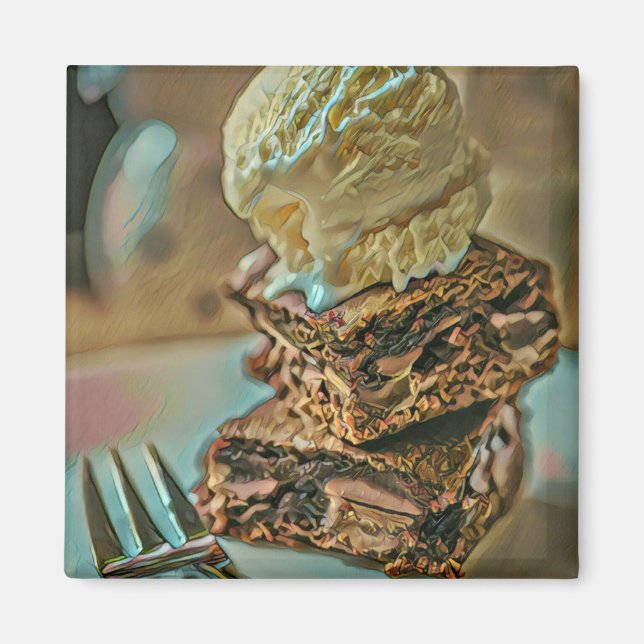 Imã Bagaço de sorvete de chocolate (Frente)