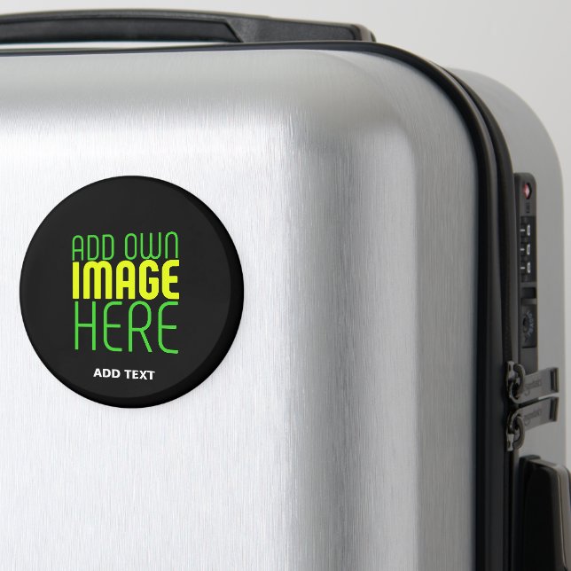IMÃ BAGAGEM DE MODELO DE TEXTO DE IMAGEM PRETA SIMPLES (In Situ (Luggage))